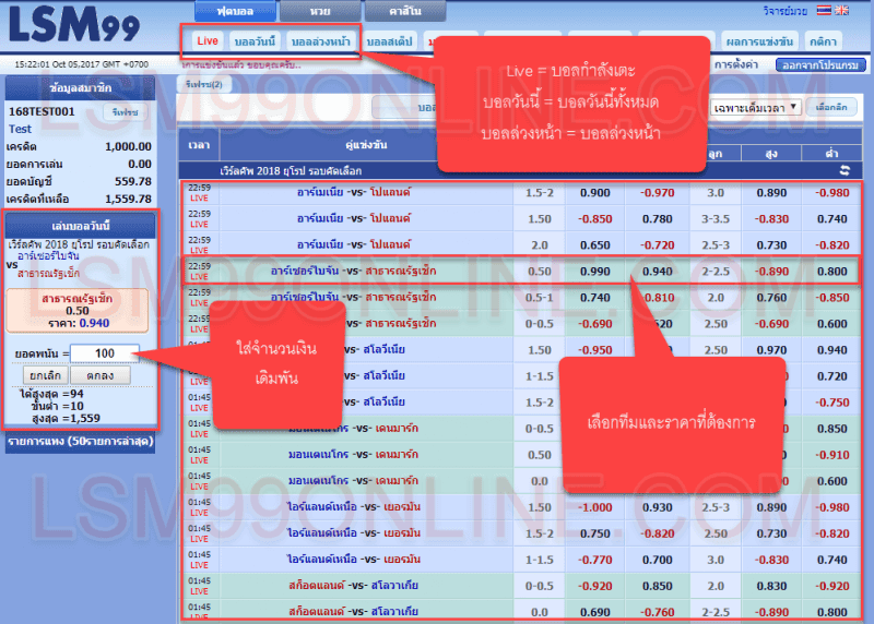 วิธี แทงบอลออนไลน์